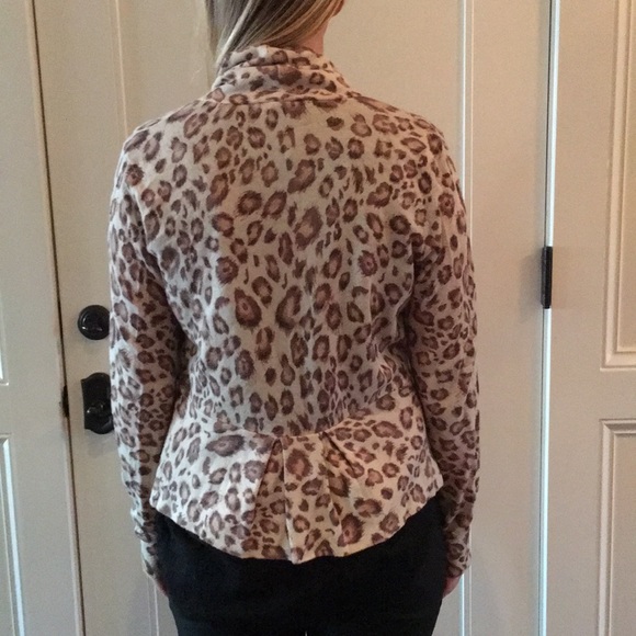 Rebecca Taylor cashmere leopard sweater, size M - Picture 2 of 3